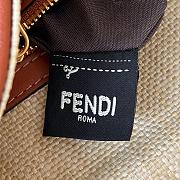 Bagsaaa Fendi Baguette Natural straw bag with FF embroidery - 27cm - 4