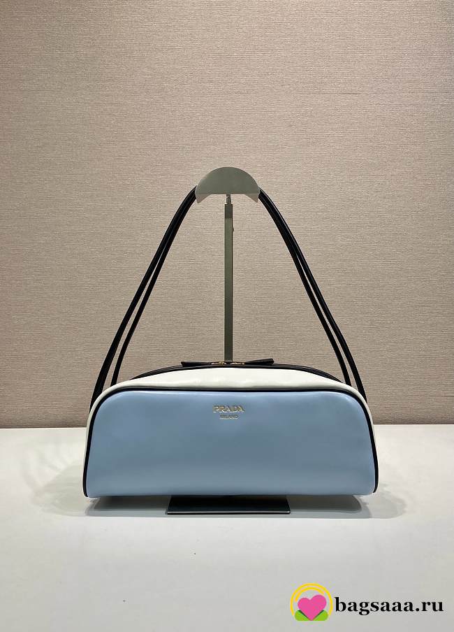 Bagsaaa Prada Swing smooth leather shoulder bag 1BC249 blue - 28cm - 1