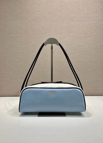 Bagsaaa Prada Swing smooth leather shoulder bag 1BC249 blue - 28cm