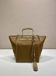 Bagsaaa Prada Medium Re-Nylon and leather tote bag 1BG578 brown - 28.5cm - 1