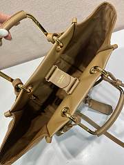 Bagsaaa Prada Medium Re-Nylon and leather tote bag 1BG578 brown - 28.5cm - 3