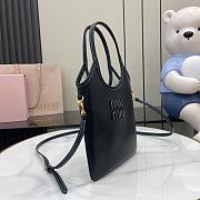 Bagsaaa Miu Miu IVY leather handbag 5BA281 black - 24cm - 3