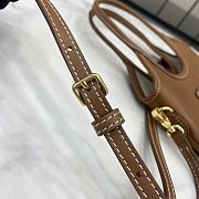 Bagsaaa Miu Miu IVY leather handbag 5BA281 brown - 24cm - 3
