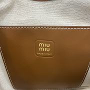 Bagsaaa Miu Miu IVY leather handbag 5BA281 brown - 24cm - 2