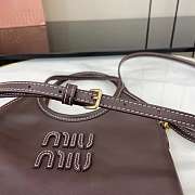 Bagsaaa Miu Miu IVY leather handbag 5BA281 briarwood - 24cm - 4