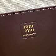 Bagsaaa Miu Miu IVY leather handbag 5BA281 briarwood - 24cm - 3