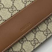 Bagsaaa Gucci GG Emblem wallet on chain 838151 Brown smooth leather - 20cm - 2
