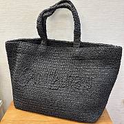 Bagsaaa YSL Saint Laurent Supple Raffia Tote Bag Black - 43/54cm - 1