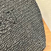 Bagsaaa YSL Saint Laurent Supple Raffia Tote Bag Black - 43/54cm - 4