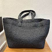 Bagsaaa YSL Saint Laurent Supple Raffia Tote Bag Black - 43/54cm - 3