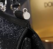 Bagsaaa Dolce & Gabbana Crystal Sicily Top Handle Bag Black - 20cm - 3