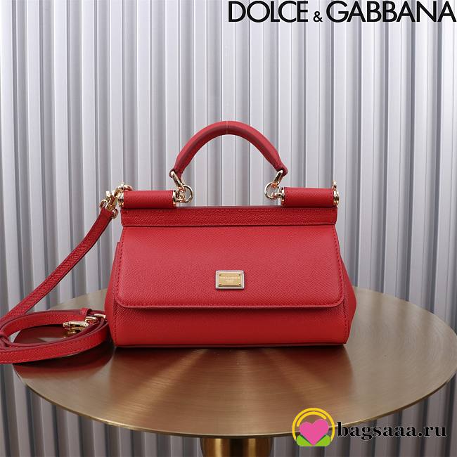 Bagsaaa Dolce & Gabbana Small Sicily handbag red - 19cm - 1