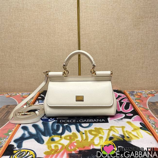 Bagsaaa Dolce & Gabbana Small Sicily handbag off white - 19cm - 1
