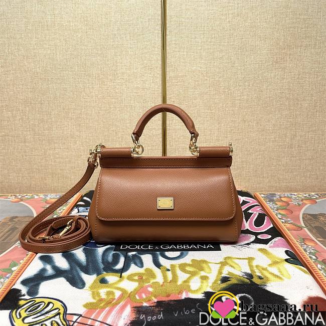 Bagsaaa Dolce & Gabbana Small Sicily handbag brown - 19cm - 1