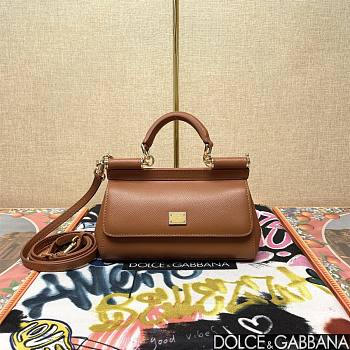Bagsaaa Dolce & Gabbana Small Sicily handbag brown - 19cm