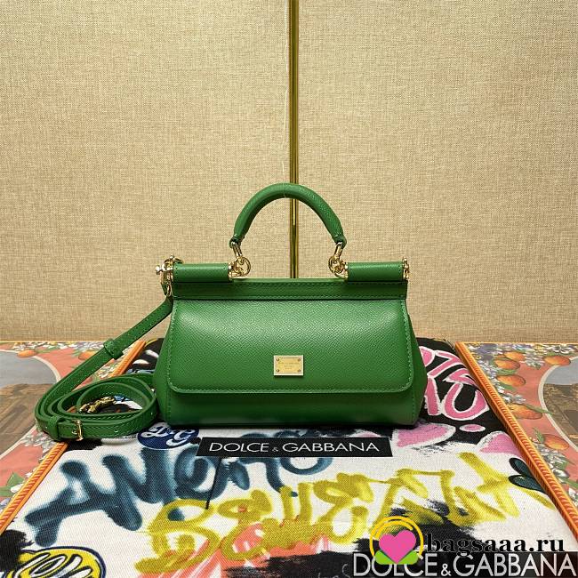 Bagsaaa Dolce & Gabbana Small Sicily handbag green - 19cm - 1