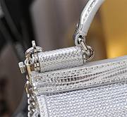 Bagsaaa Dolce & Gabbana mini Sicily satin top-handle bag silver - 16cm - 4