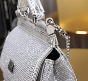 Bagsaaa Dolce & Gabbana mini Sicily satin top-handle bag silver - 16cm - 2