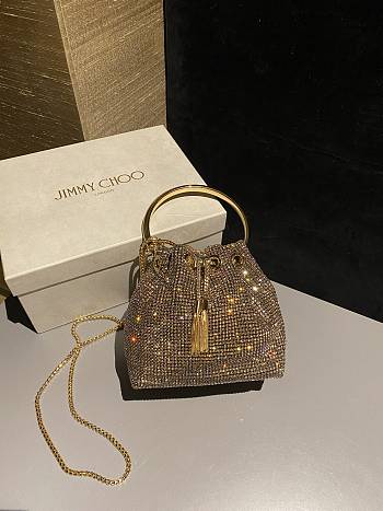 Bagsaaa Jimmy Choo Bon Bon Crystal Bag Gold - 16m