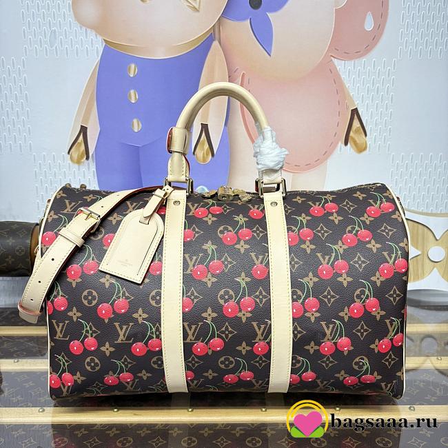 Bagsaaa M13764 LV x TM Keepall Bandoulière 45 cherry - 45cm - 1
