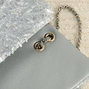 Bagsaaa Chanel Flap Bag Silver Sequins AS4561 - 21cm - 4