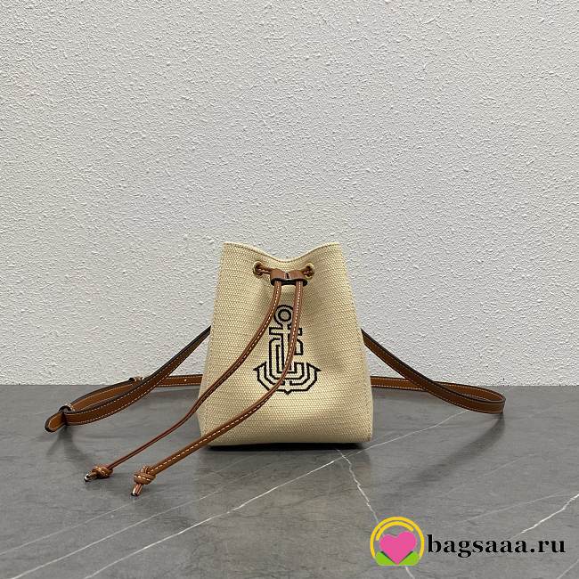 Bagsaaa Celine Micro Sailor In Textile with Anchor Embroidery and Calfskin - 18cm - 1