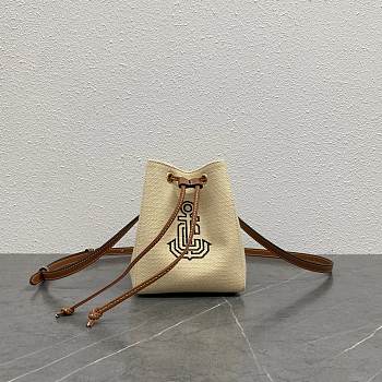 Bagsaaa Celine Micro Sailor In Textile with Anchor Embroidery and Calfskin - 18cm