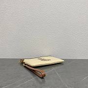 Bagsaaa Celine Small Pochette With Fabric Strap With Anchor Embroidery And Calfskin - 25cm - 3