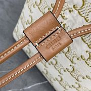 Bagsaaa Celine Micro Sailor In Triomphe Canvas And Calfskin White/Tan - 13 x 18 x 11 CM - 3
