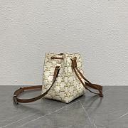 Bagsaaa Celine Micro Sailor In Triomphe Canvas And Calfskin White/Tan - 13 x 18 x 11 CM - 2