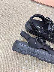 Bagsaaa Miu Miu Chunky neoprene sandals black - 3
