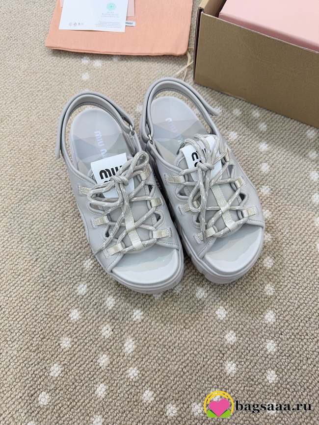 Bagsaaa Miu Miu Chunky neoprene sandals gray - 1