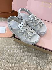 Bagsaaa Miu Miu Chunky neoprene sandals gray - 3