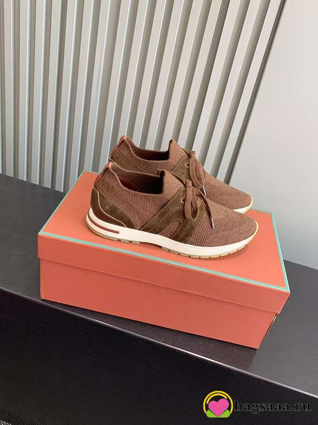 Bagsaaa Loro Piana 360 LP Lady Flexy Walk Sneaker Brown - 1