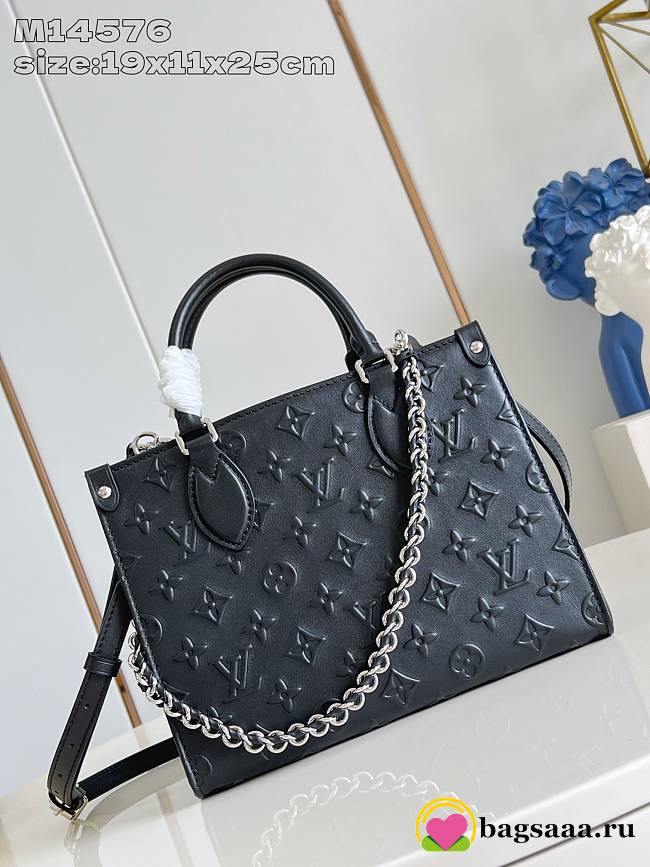 Bagsaaa LV M14576 SS25 Collection OnTheGo PM Black - 25cm - 1