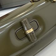 Bagsaaa Gucci Bamboo Diva medium bag 827750 Forest green shiny - 27cm - 2