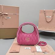 Bagsaaa Miu Miu Wander matelassé nappa leather bag 5BC125 pink - 20cm - 1