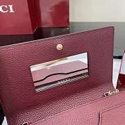Bagsaaa Gucci GG Marmont bi-color wallet on chain 497985 red & beige - 20cm - 4