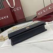 Bagsaaa Gucci GG Marmont bi-color wallet on chain 497985 navy blue & beige - 20cm - 5