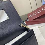 Bagsaaa Gucci GG Marmont bi-color wallet on chain 497985 navy blue & beige - 20cm - 3