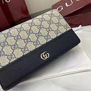 Bagsaaa Gucci GG Marmont bi-color wallet on chain 497985 navy blue & beige - 20cm - 2