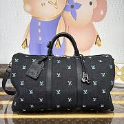 Bagsaaa LV M13966 Keepall Bandoulière 50 Gradient Blue Denim - 50cm - 1