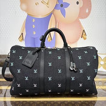 Bagsaaa LV M13966 Keepall Bandoulière 50 Gradient Blue Denim - 50cm