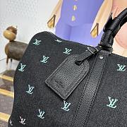 Bagsaaa LV M13966 Keepall Bandoulière 50 Gradient Blue Denim - 50cm - 4