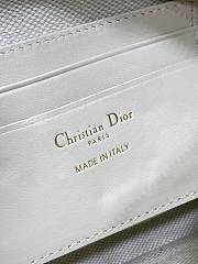 Bagsaaa 30 Montaigne Wanderlust Mini Bag Blue Dior Oblique Chambray with Raffia Effect and Light Biscuit Smooth Calfskin - 26cm - 4