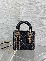 Bagsaaa Lady Dior Mini Black Tweed - 17cm - 1