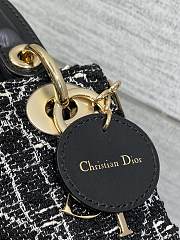 Bagsaaa Lady Dior Mini Black Tweed - 17cm - 4