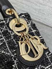 Bagsaaa Lady Dior Mini Black Tweed - 17cm - 3