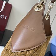 Bagsaaa Gucci B medium shoulder bag 834981 brown suede - 42cm - 3