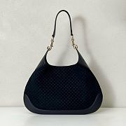 Bagsaaa Gucci B medium shoulder bag 834981 black suede - 42cm - 3
